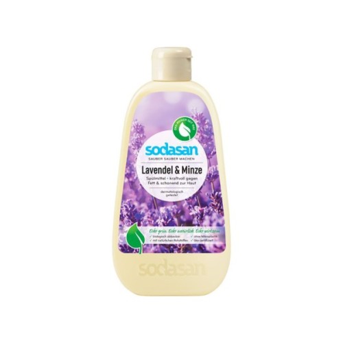 Засіб для ручного миття посуду Sodasan органічний Лаванда-М'ята 500 мл (4019886020145)