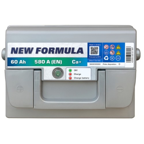 Акумулятор автомобільний NEW FORMULA 60Ah (+/-) 540EN (5602202250)