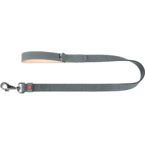 Повідець для собак WAUDOG Classic шкіряний Ш 25 мм Д 122 см сірий (081511)