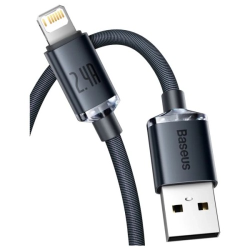 Дата кабель USB 2.0 AM to Lightning 2.0m 2.4A black Baseus (CAJY000101)
