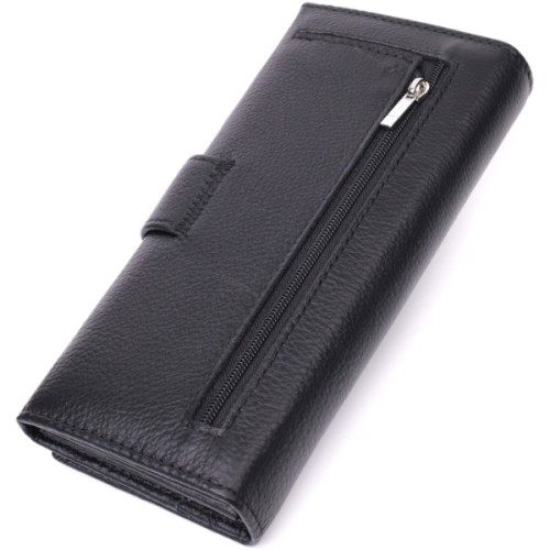 Гаманець ST Leather З натуральної шкіри Чорний (22548)