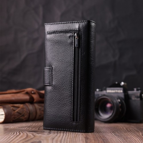 Гаманець ST Leather З натуральної шкіри Чорний (22548)