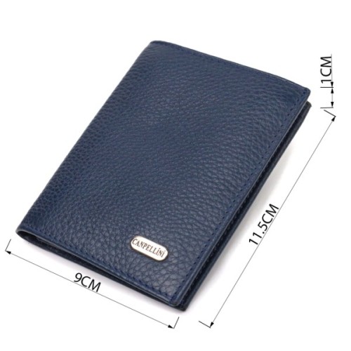 Гаманець Canpellini З натуральної шкіри Флотар Синій (21872)