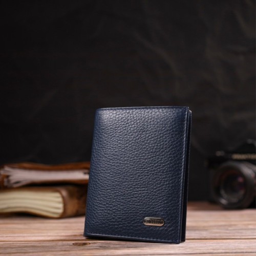 Гаманець Canpellini З натуральної шкіри Флотар Синій (21872)