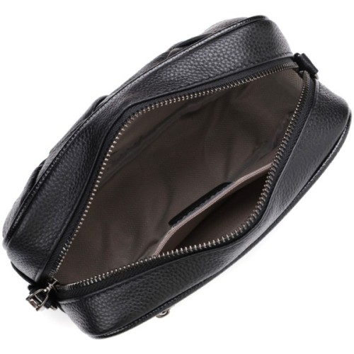 Сумка Vintage Жіноча з плетіннями з натуральної шкіри Чорна (22406)