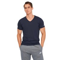Футболка Kappa T-shirt Mezza Manica Scollo V K1315 BluNavy темно-синій M (8052394816349)