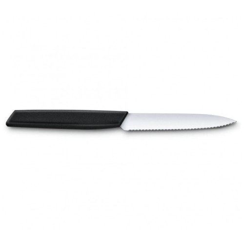 Кухонний ніж Victorinox Swiss Modern Paring Serrate 10см Black (6.9003.10W)