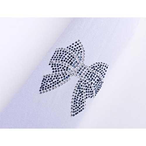 Колготки дитячі BNM з бантиком зі страз (M0C0302-0989-139-156G-white)