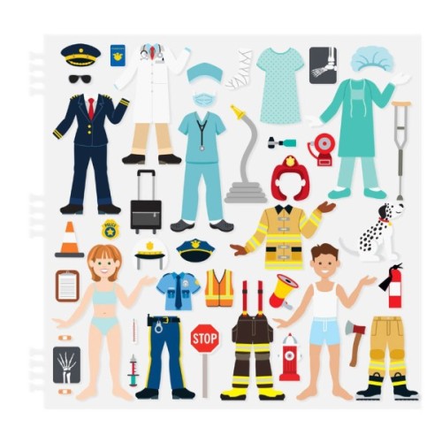 Набір для творчості Melissa&Doug Об'ємні багаторазові наліпки Професії (MD9426)