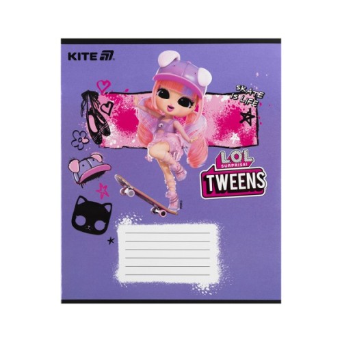 Зошит Kite LOL, 12 аркушів, коса лінія (LO25-235)
