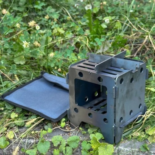 Піч-трісочниця Metalzavod 13.5х13.5х15см 2мм мала з чохлом (SHP-2SCH)