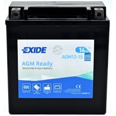 Акумулятор автомобільний EXIDE Мото Ready AGM 14Ah (+/-) (215EN) (AGM12-15)