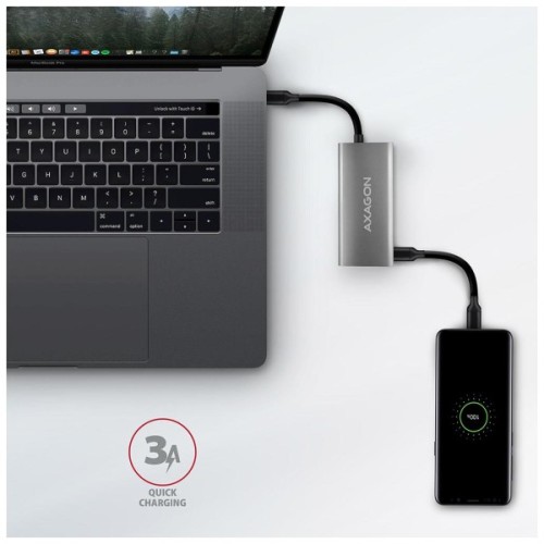 Концентратор AXAGON USB-C to 2xUSB-A + 2xUSB-C 10Gbps 0.13m gray (HMC-4G2)
