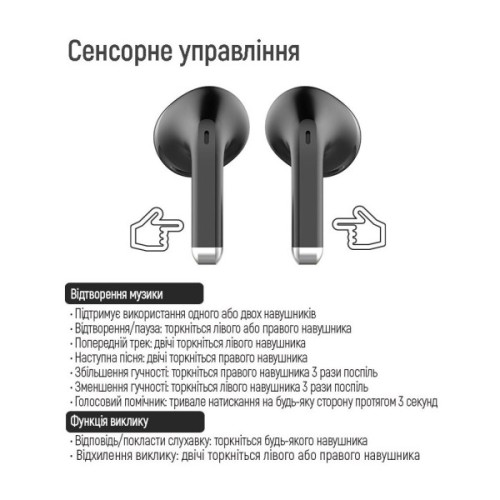 Навушники ColorWay Slim TWS-2 Earbuds Black (CW-TWS2BK)