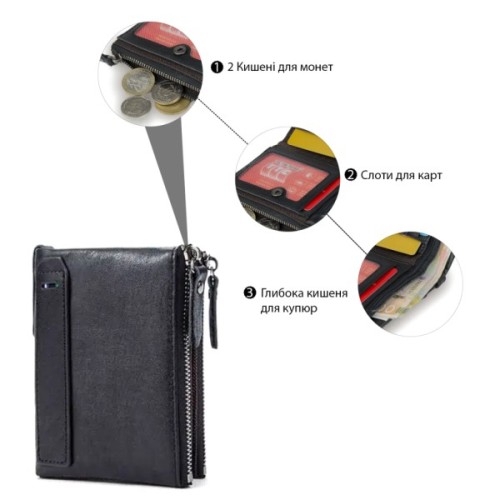 Гаманець Vintage Чорний (14941)