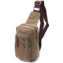 Сумка Vintage Чоловіча через плече з текстилю Оливкова (21231)