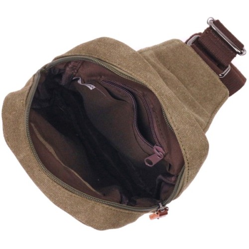 Сумка Vintage Чоловіча через плече з текстилю Оливкова (21231)