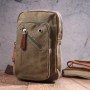 Сумка Vintage Чоловіча через плече з текстилю Оливкова (21231)