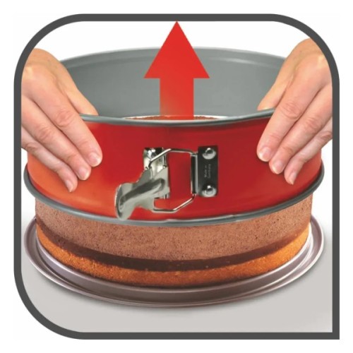 Форма для випікання Tefal DeliBake, кругла, знімне дно, 19см червоний (J1641174)