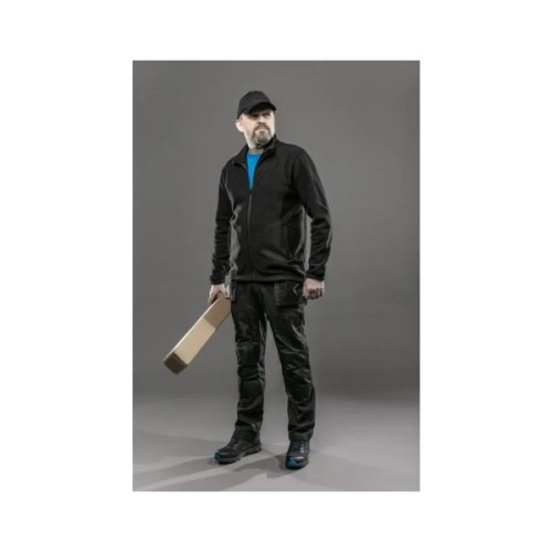 Кофта робоча Hoegert PASADER HT5K384-3XL 100% поліестер чорна, 3XL (58) (HT5K384-3XL)