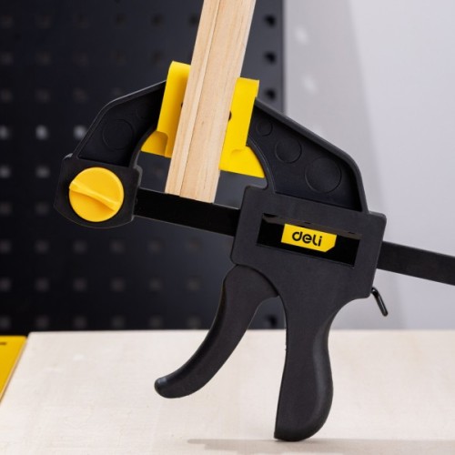 Струбцина Deli швидкозатискна 18 см (EDL110118)