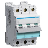 Автоматичний вимикач Hager 3-п. C 63A (10kA) (B) (NCN363)