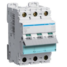 Автоматичний вимикач Hager 3-п. C 63A (10kA) (B) (NCN363)