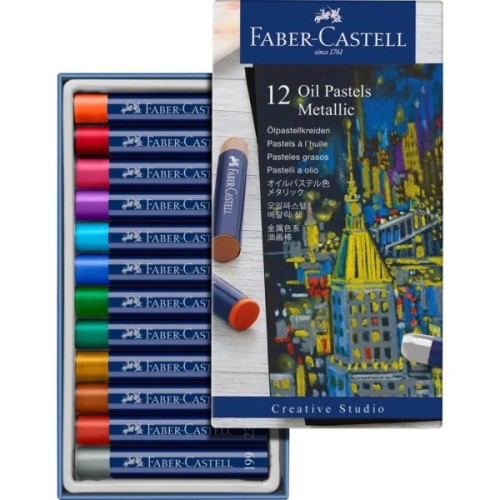 Пастель Faber-Castell GoldFaber, металік, масляна, 12 кольорів (127014) (32269)
