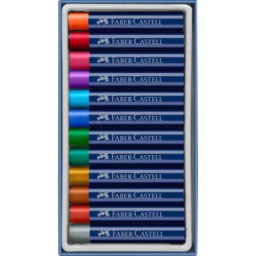 Пастель Faber-Castell GoldFaber, металік, масляна, 12 кольорів (127014) (32269)