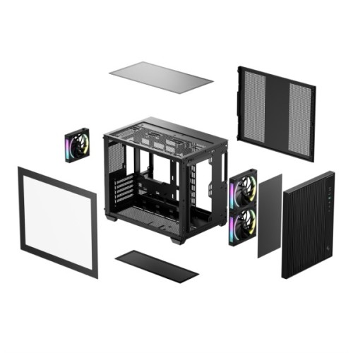 Корпус для ПК Deepcool CG330 Mesh 3F Black (R-CG330MESH-BKANM3-G)