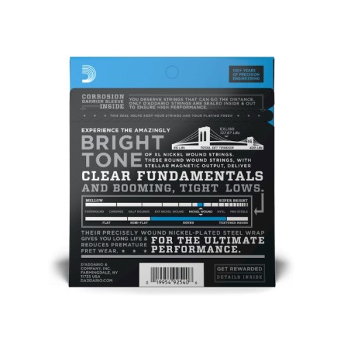 Струни для гітари D'Addario XL Nickel Wound Bass Extra Super Light (35-95) (EXL180)