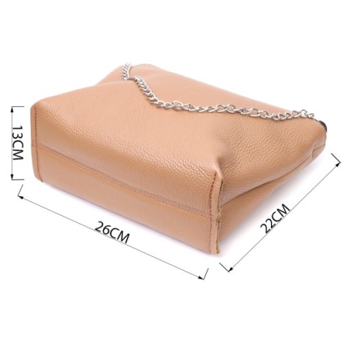 Сумка Grande Pelle З натуральної шкіри Бежева (11696)