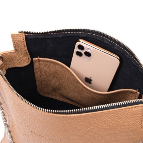 Сумка Grande Pelle З натуральної шкіри Бежева (11696)