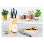 Набір ножів Tefal Fresh Kitchen, дерев'яна колода, 5шт, нержавіюча сталь, чорний (K122S504)