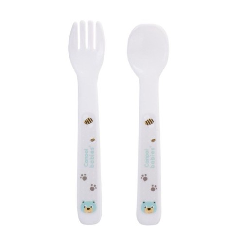 Набір дитячого посуду Canpol babies Cute Animals пластиковий - ведмежатко (4/401_tur)