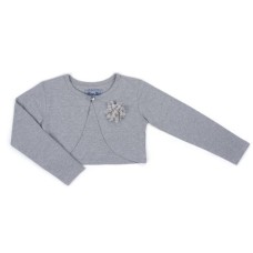 Болеро дитяче Breeze з квіткою (6712-152G-gray)