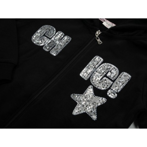 Спортивний костюм дитячий Breeze з паєтками (13097-164G-black)