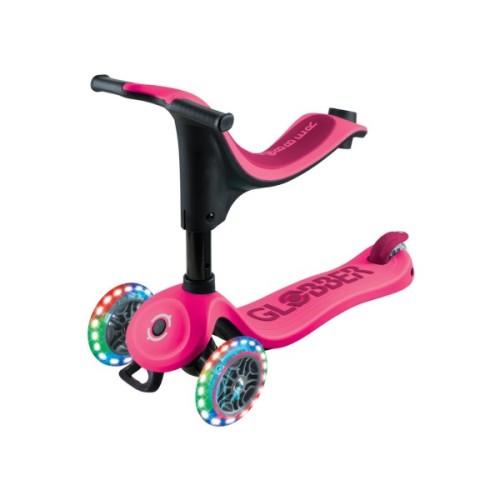 Самокат Globber Go Up Sporty 360 колеса з підсвіткою Фуксія (456-610)