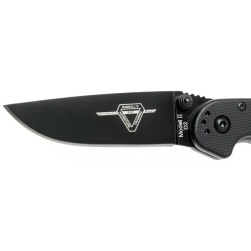 Ніж Ontario Knife RAT II D2 Black, Black Blade (ON8830)
