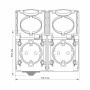 Розетка Videx BINERA IP65 зовнішня 2ая із заземленням сіра (VF-BNW22G-G)
