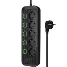 Мережевий фільтр живлення XoKo XK-SP-5-2-1-BK