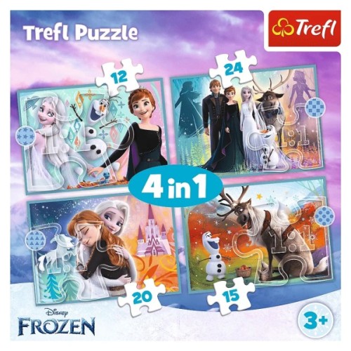 Пазл Trefl Frozen Дивовижний світ Крижаного серця 4 в 1 (12, 15, 20, 24) (5900511343816)