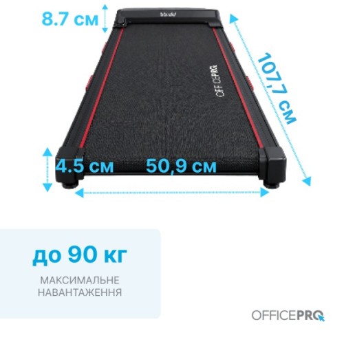 Бігова доріжка OfficePro TD058 1.5 HP 1-6 км/год 90 кг (TD058)