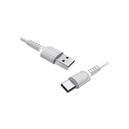Дата кабель USB 2.0 AM to USB-C 1.0m 2A PVC BX16 white BOROFONE (6957531099468)