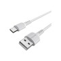 Дата кабель USB 2.0 AM to USB-C 1.0m 2A PVC BX16 white BOROFONE (6957531099468)