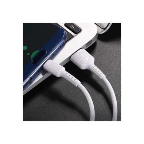 Дата кабель USB 2.0 AM to USB-C 1.0m 2A PVC BX16 white BOROFONE (6957531099468)