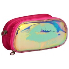 Пенал Cool For School 2 відділення неоновий з помпоном Блакитний (CF6618-blue)