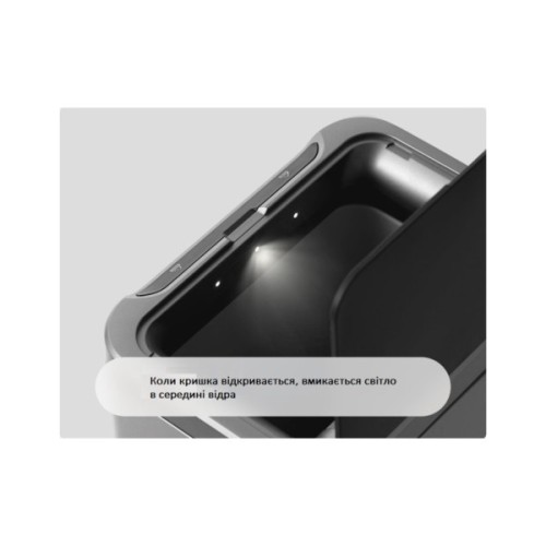 Контейнер для сміття JAH Сенсорний Срібний металік 13 л (20254)