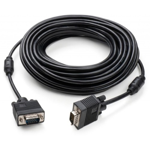 Кабель мультимедійний VGA M to VGA M 15.0m Vinga (VCPVGAF15BK)