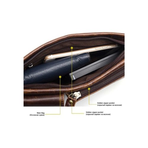 Сумка Vintage Поясна чоловіча Коричнева (14897)
